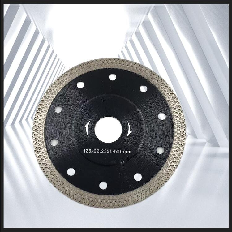 Diamond Saw Blade, Mesh Wave, K-Wave, Ultra-Fine Wave, Cutting Blade Angle Grinder, Ceramic Non Collapsing Edge Cutting, Diamond Saw Blade, Suitable For: Ceramic Tiles/Marble/Slate/Ceramics/Vitrified Tiles/Microcrystalline Stone, Complete Model: 115mm/125mm - Multicolor - View 9