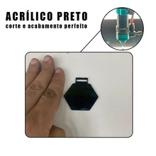 50 Acrylic Hexagonal Medals 2mm Plain Laser Engraving Sports Awards For Sublimation - 黑色 - 查看 6