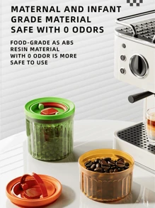 1pc Large Capacity Sealed Can Set, With Pull Ring Moisture-Proof Coffee, Tea, And Miscellaneous Grain Storage Tank | Multifunctional Storage Container For Household Kitchen | Fresh-Keeping, Insect Proof, And Mold Proof | Transparent And Visible Stacking Design | Suitable For Coffee Beans/Tea/Miscellaneous Grains/Dry Goods/Noodles | Essential For Home Office Camping