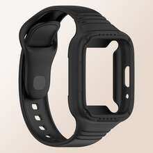 1pc Sport Silicone Case Strap Compatible With Redmi Watch 3 Active Mi Watch 3 Lite Screen Protector Bumper Cover Smartwatch Rubber Band,Suitable Outdoor Rock Climbing And Seaside Walking