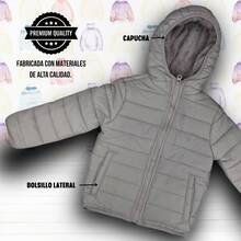 Chamara Capitonada para Niña, con capucha e interior afelpado, bolsillos laterales, temporada de lluvias, moda casual para niñas - Rosa Taupe - Ver 3