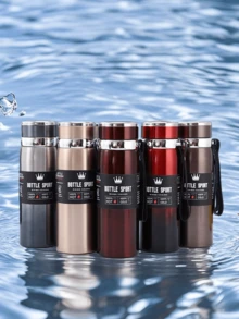 Extra Large 33.8oz Insulated Tumbler, Stainless Steel Vacuum Insulated Bottle, Hot & Cold Travel Mug, Leak-Proof Sports Water Bottle, Fits Car Cup Holder, Portable For Travel, Gym, Office And Outdoor, Gift Box For Men, Women, Boss And Graduates - Multicolor - View 4