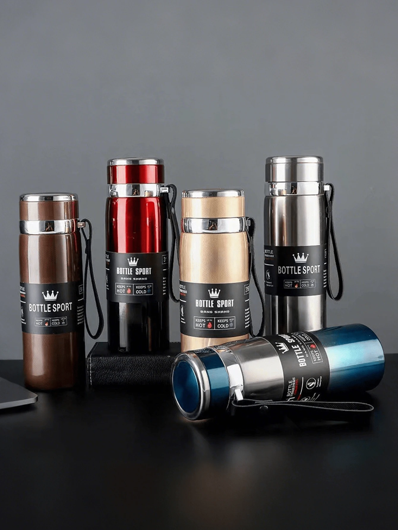 Extra Large 33.8oz Insulated Tumbler, Stainless Steel Vacuum Insulated Bottle, Hot & Cold Travel Mug, Leak-Proof Sports Water Bottle, Fits Car Cup Holder, Portable For Travel, Gym, Office And Outdoor, Gift Box For Men, Women, Boss And Graduates