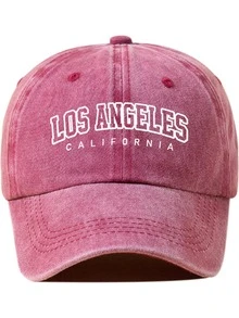 1 件字母洛杉矶加利福尼亚印花帽，男女通用，户外休闲时尚防晒可调节尺寸棒球帽，卡车司机帽，日常使用的太阳帽