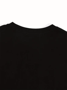 Camiseta con estampado gráfico, manga corta, cuello redondo, informal, para verano y primavera, ropa de mujer