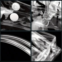 Set de 20 bolsas de regalo transparentes 20x20x8cm reutilizables e impermeables para cumpleaños festivales y regalos hechos a mano Christmas navidad navideño set bolsas regalo transparentes 20x20x8cm impermeables reutilizables cumpleaños festivales regalos hechos a mano presentación celebration trending gift bags packaging navideño - transparente - Ver 3