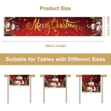 1 pieza/270 piezas Camino de mesa navideño, fondo negro y rojo con elementos de copos de nieve y muñeco de nieve, material de poliéster, 30x180cm, decoración de mesa de fiesta navideña en el hogar, restaurante y sala de estar, decoración de mesa de comedor interior y exterior, decoración de habitación, decoración del hogar, cocina, estilo decorativo, decoración de cocina, accesorios de decoración de habitación, decoración navideña, decoración de sala de estar - Muñeco de nieve navideño con bufanda negra y roja - Ver 8