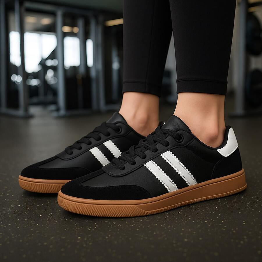 Women's Gym Training Sneakers Casual Modern Comfortable Clean Style With Urban Touch - 黑色 - 查看 1