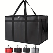 Insulated Food Delivery Bags, XXXL Hot And Cold Pizza Delivery Bags, Commercial Large Capacity Insulated Bags, Doordash Catering Cooler Bags, Party Warmers - 灰色 - 查看 2