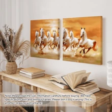 1 件复古墙面艺术海报，大型奔腾骏马帆布墙面艺术 - 防水无味，适合客厅、卧室、办公室、酒吧的精美墙面装饰，带框或不带框，房间装饰，家居装饰，大学宿舍公寓装饰，酒店、家居、客厅、卧室、浴室和办公室墙面装饰的礼物 - 彩色 - 查看 10