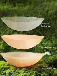 1pc Women's Silicone Push-Up Bra Pads - Invisible Seamless Wireless Lift, PVC-Free Adhesive Cups, Hand Washable Transparent Breast Enhancer Pads For Bras (Elegant Design) - Multicolor - View 5