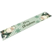 1 Stück/270 Stücke Weihnachtstischläufer, Grüner Weihnachtsmann Hut Design Element Tischläufer, Polyestermaterial, 30x180cm, Weihnachten Familien Party, Restaurant Wohnzimmer Tischdekor, Innen- und Außenbereich Esszimmertisch Dekoration, Raumdekoration, Heimdekoration, Küche, Dekorativer Stil, Küchendekoration, Wohnaccessoires, Weihnachtsdekoration - Grüner Hut Weihnachtsmann - Übersicht 7