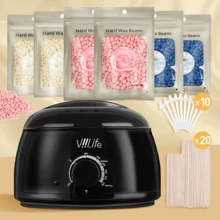 Viilife Waxing Kit For Women - Hot Melt Hard Wax Warmer For Hair Removal, Eyebrow, Bikini, Legs, Face,  Wax - Machine, 6-Pack Beads, Accessories - 美規A型插(110-127V) - 查看 8
