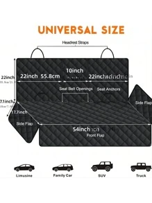 Cubierta duradera impermeable para el asiento del coche de perro, fácil de limpiar, se ajusta a la espaldaeat, protege el cabello y la suciedad de las mascotas, para automóviles, camiones, SUV