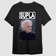 Supla Ana Maria Braga T-Shirt Meme Similar Satire Humor 100% Cotton Shirt Unisex Blouse - Black - View 3