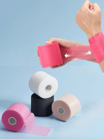 Sports Foam Bandage, Shock-Absorbing Skin Membrane Tape, Elbow And Knee Skin Protection Foam Pad, Self-Adhesive Elastic Bandage For Sports Pre-Wrapping, Fitness Accessories, Fitness Bandage, Sports Tape