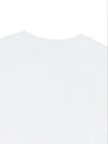 Camiseta de Algodón para Mujer con Estampado "Holy Spirit Guide Me", Tema Cristiano, Cuello Redondo y Mangas Cortas, Ideal para Uso Casual y Diario - Blanco - Ver 3