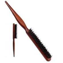 专业美发梳子辫子刷三排鬃毛美发工具晚间化妆发型尖尾梳，发型套装，美发工具套装，学校用品，发饰