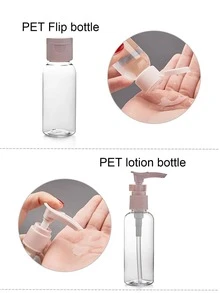 3pcs Travel Set, Squeeze Design, Portable, Leak-Proof, Refillable Cosmetic Containers, Suitable For Toiletries, Shampoo, Body Wash And Lotion, Travel Essential (With Label Cards), Suitable For School, Vacation, Camping, Holiday, Mini Size, Also Suitable For Beach, Bathroom, Bedroom, Large Capacity - Multicolor - View 10