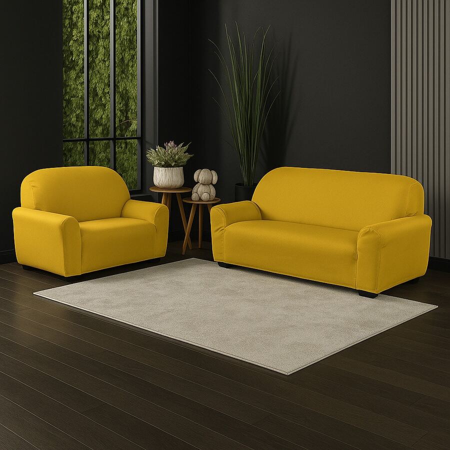 Sofa Covers - 黃色 - 查看 1