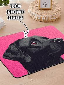 1 件定制设计宠物垫，拼图设计宠物笼垫，易于清洁，不脱落，耐咀嚼，耐刮擦，猫砂垫，狗/猫床垫，适合所有季节，适合小型和大型宠物