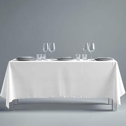 テーブルクロス ホワイト 179*179cm、146*276cm、229*336cm ウェディング、パーティー、バンケット用、長方形テーブルカバー、デコレーション