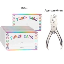 50pcs Punch Card, Suitable For Classroom, Student Behavior Reward Punch Card, Incentive Punch Card