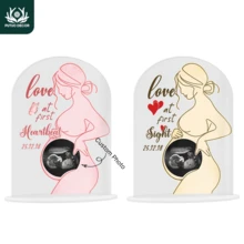 1 件超声波图片亚克力标志框套装，用于怀孕公告或婴儿出生装饰、婴儿洗礼装饰、家庭礼物、婴儿洗礼礼物