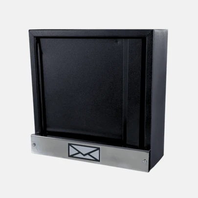 Caixa Correio Carta Correspondência para GRADE PORTÃO - Preto Fosco - Branco - Crua - Ideal para pintura - Aço Alumínio