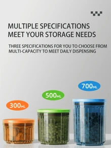 1pc Large Capacity Sealed Can Set, With Pull Ring Moisture-Proof Coffee, Tea, And Miscellaneous Grain Storage Tank | Multifunctional Storage Container For Household Kitchen | Fresh-Keeping, Insect Proof, And Mold Proof | Transparent And Visible Stacking Design | Suitable For Coffee Beans/Tea/Miscellaneous Grains/Dry Goods/Noodles | Essential For Home Office Camping