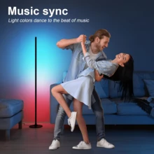 Corner Floor Lamp Smart RGB LED Corner Lamp With App And Remote Control, 16 Million Colors & 68+ Scene, Music Sync, Timer Setting - Ideal For Living Rooms, Bedrooms, And Gaming Rooms - RGBIC - View 9