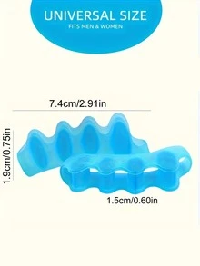 2 piezas Separador de dedos de silicona suave, reutilizable, para alineación y protección de los dedos de los pies, estiramiento de dedos sin alcohol - Multicolor - Ver 5