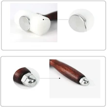 1pc Vintage Handmade Wooden Mallet, Round Head Double-Sided Leather Stamp Hammer, Wooden Handle + Nylon Head Combo, Customizable With Engraved Logo Or Name, Non-Slip Grip Design, Durable And Shock-Resistant To Improve Handicraft Efficiency. Suitable For Leather Carving, Punching And Trimming Workshops, DIY Craftsmen's Gift, Practical Gift For Leather Enthusiasts, DIY Hobbyists, Fathers, Boyfriends Or Workshop Masters.