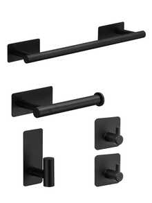 1 pieza Toallero autoadhesivo, Barra de toallas de acero inoxidable, Estante colgante de pared, Toallero resistente a la oxidación, Accesorios de baño