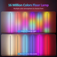 Corner Floor Lamp Smart RGB LED Corner Lamp With App And Remote Control, 16 Million Colors & 68+ Scene, Music Sync, Timer Setting - Ideal For Living Rooms, Bedrooms, And Gaming Rooms - RGBIC - View 10