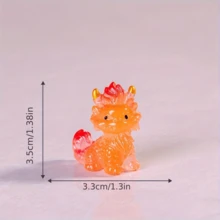 20/40pcs Glow-In-The-Dark Mini Dragon Collectibles, Fantasy Resin Home Decor Figurines, Car Interior Decoration, Desk Micro Ornaments