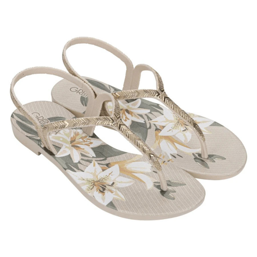 NEW GRENDHA FLAT SANDAL LOVE IN FLOWER COMFORTABLE ORIGINAL - White - View 1