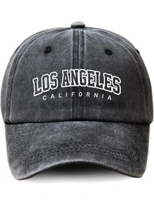 1 件字母洛杉矶加利福尼亚印花帽，男女通用，户外休闲时尚防晒可调节尺寸棒球帽，卡车司机帽，日常使用的太阳帽