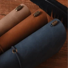 1pc Customized A6 Leather Notebook With Elastic Band, Personalized Text/Name Engraving, Bookmark/Inner Pocket, Retro Soft Cover Diary Notebook, Suitable For Business, University Notes, Journaling, Teacher's Day, Birthday, Valentine's Day, Graduation, Back To School Gifts For Students, Teachers, Friends, Couples, Colleagues, Bosses