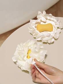 1 件装白色香皂沐浴球全新沐浴球泡沫丰富皂液保持力二合一沐浴球 - 彩色 - 查看 1