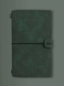 1pc Customized A6 Leather Notebook With Elastic Band, Personalized Text/Name Engraving, Bookmark/Inner Pocket, Retro Soft Cover Diary Notebook, Suitable For Business, University Notes, Journaling, Teacher's Day, Birthday, Valentine's Day, Graduation, Back To School Gifts For Students, Teachers, Friends, Couples, Colleagues, Bosses