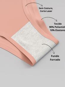 Kit 6 Seamless Panties For Women's Lingerie - Assorted Colors And Kits - 彩色 - 查看 8