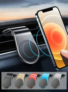 Magnetic Car Air Vent Phone Holder Stand, Mounted Car Phone Holder, Magnetic GPS Navigation Bracket, For Navigation With L-Shaped Design For Women Storage Organizer Travel Essentials Back To School Dormitory Storage Fall Decor