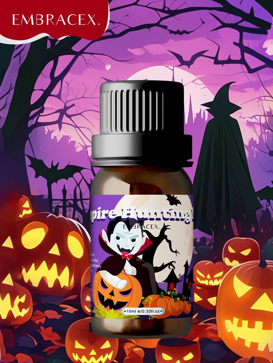 EMBRACEX. 10ml 萬聖節吸血鬼獵夜香氛，神秘紅寶石紅色，持久留香，適用於化裝舞會、萬聖節吸血鬼主題芳香療法，亦可用於製作萬聖節蠟燭、精油與家居裝飾