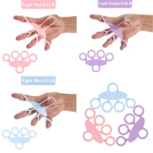 Tensor de dedos de silicona, entrenamiento de fuerza de dedos con tensor de dedos con forma de dedo humanoide, aro de tracción de cinco dedos, juguete antiestrés para adultos - Multicolor - Ver 3