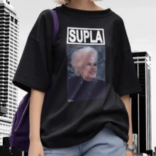 Supla Ana Maria Braga T-Shirt Meme Similar Satire Humor 100% Cotton Shirt Unisex Blouse - Black - View 2