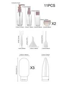 3pcs Refillable Silicone Travel Bottles, Leak-Proof Squeezable Silicone Travel Containers, Silicone Travel Bottle Set For Cosmetics, Shampoo And Other Liquids, Reusable Leak-Proof Containers, Practical Travel Bottle Set, Travel Toiletry Bottles, Travel Shampoo Containers, PP Material Lotion Bottles, Travel Essential, Portable Accessory Storage - Multicolor - View 7