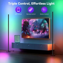 Corner Floor Lamp Smart RGB LED Corner Lamp With App And Remote Control, 16 Million Colors & 68+ Scene, Music Sync, Timer Setting - Ideal For Living Rooms, Bedrooms, And Gaming Rooms - RGBIC - View 4