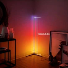 Corner Floor Lamp Smart RGB LED Corner Lamp With App And Remote Control, 16 Million Colors & 68+ Scene, Music Sync, Timer Setting - Ideal For Living Rooms, Bedrooms, And Gaming Rooms - RGBIC - View 13