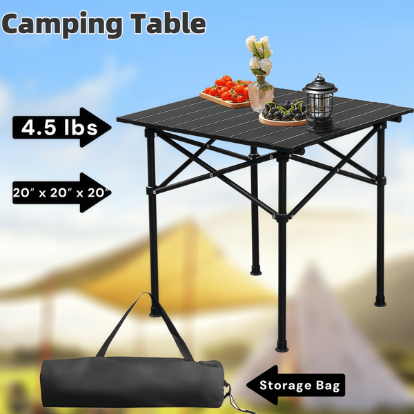 Folding Table,Outdoor & Indoor  Friendly, Sturdy Aluminum Camping Table With Snap-Together Design, Carry Bag Included, Great For Camping, Tailgating, Grilling, Hunting, Outdoor Dining,Fishing..... Gift For Boyfriend,Husband,Parents